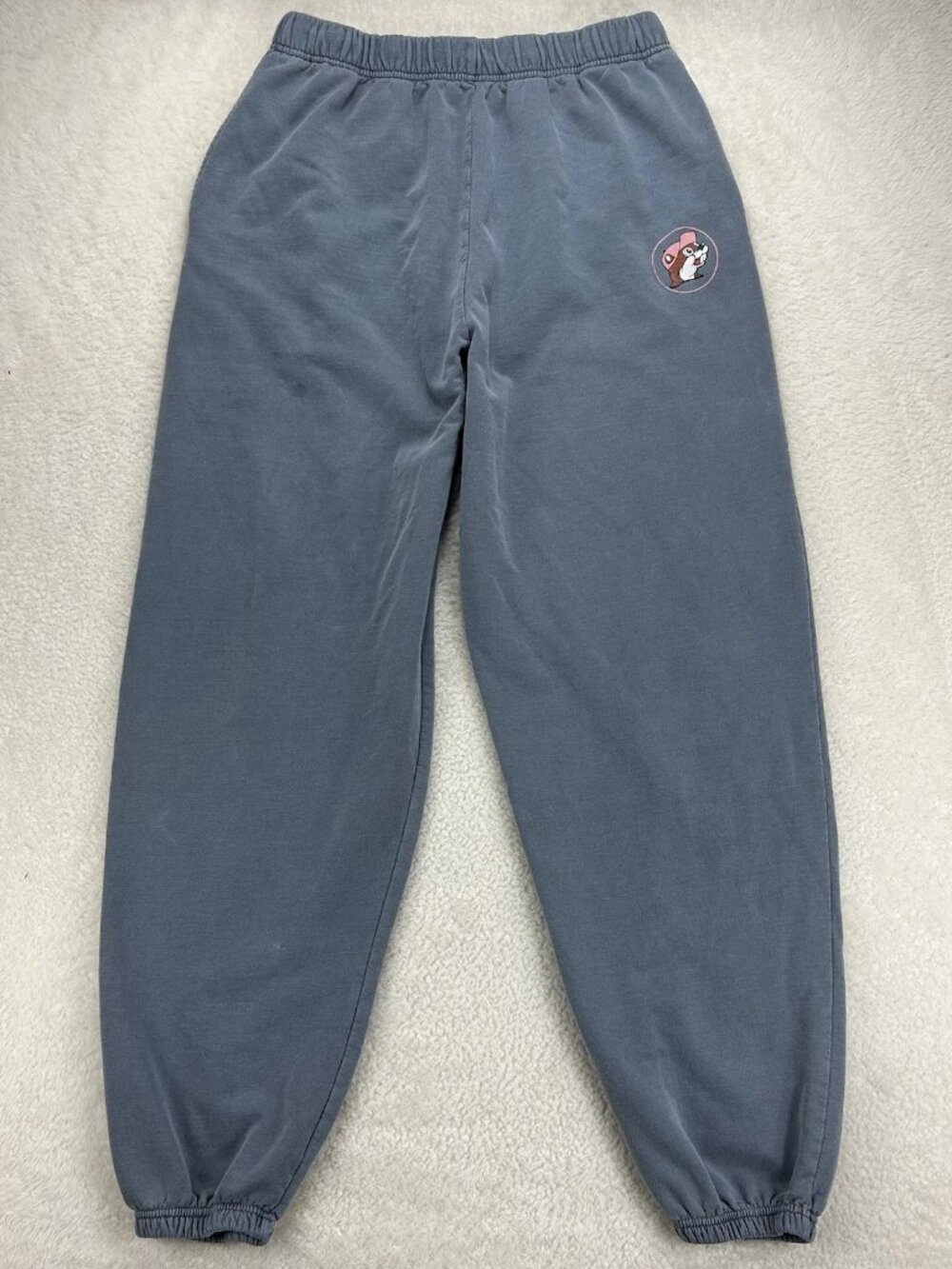 Bucees Sweatpants Joggers Adult XL Gray Gas Station Cotton Fleece Stains